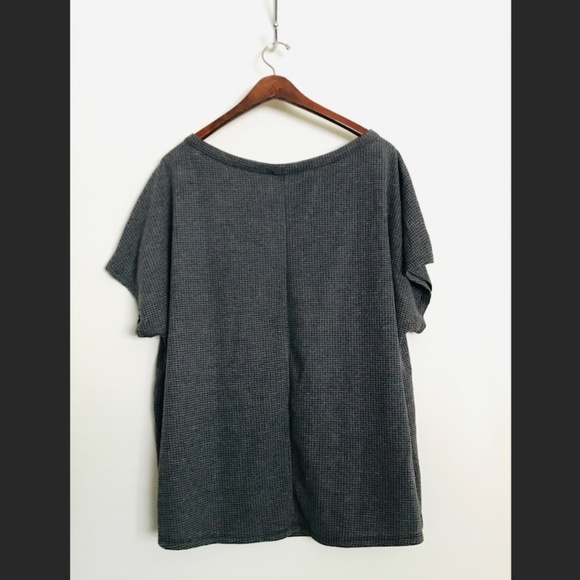 Andree By Unit grey knit top 1X - Picture 2 of 5